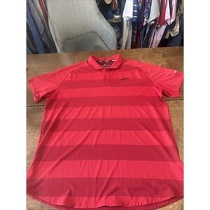 Nike Golf Tiger Woods TW Zonal Cooling Polo Shirt Men's XL Red The Players